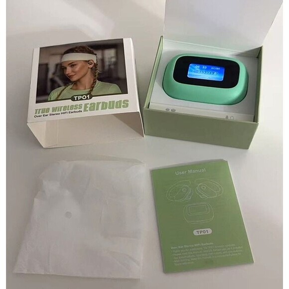 Wireless Earbuds, Bluetooth Headphone, Green - Picture 9 of 9